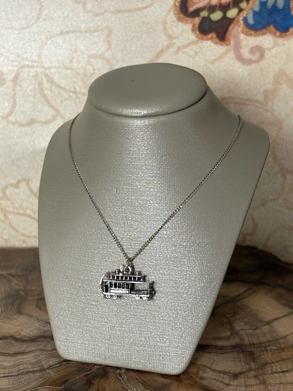 San Francisco Cable Car Sterling Silver Pendant Necklace